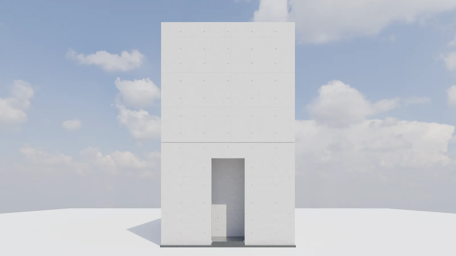 建築3DCGコースの実践編で制作する、住吉の長屋の外観パース